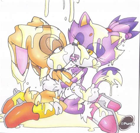 Rule 34 Blaze The Cat Breasts Color Cream The Rabbit Exposed Breasts. 