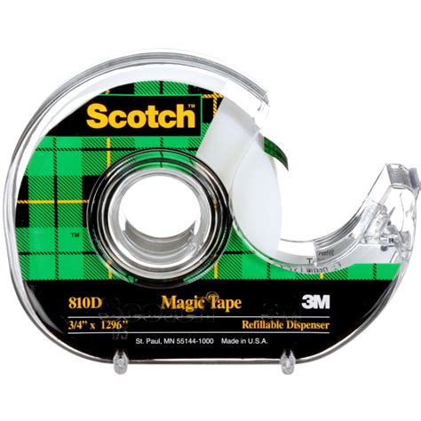 Scotch Refillable Tape Dispensers With Magic Invisible Tape 19 Mm X 33