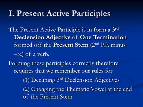 Ppt Participles Overview Powerpoint Presentation Free Download Id
