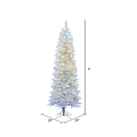 Vickerman 6 Sparkle White Spruce Pencil Artificial Christmas Tree