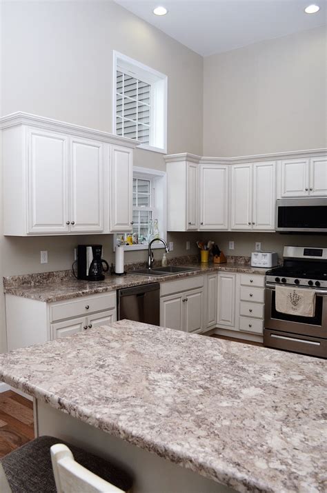 White Kitchen Cabinets Laminate Countertops Anipinan Kitchen