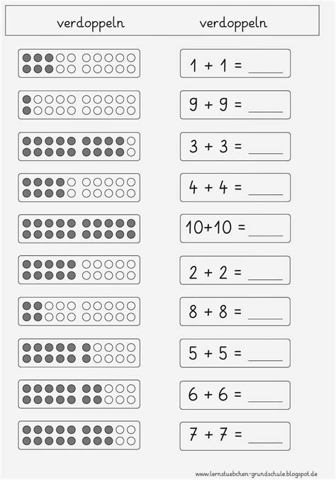 Multiplikation mit vielfachen von 10 und 100 durch vielfache von 10, 100, 1000 Lernstübchen | Verdoppeln - Arbeitsblätter (3)