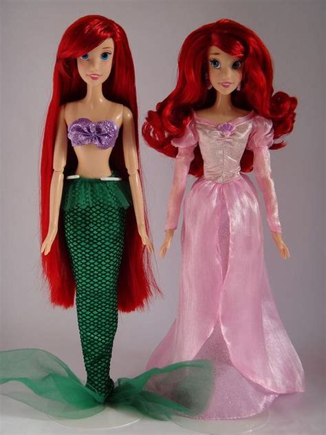 singing ariel dolls 2011 vs 2012 models full front view disney princess doll collection
