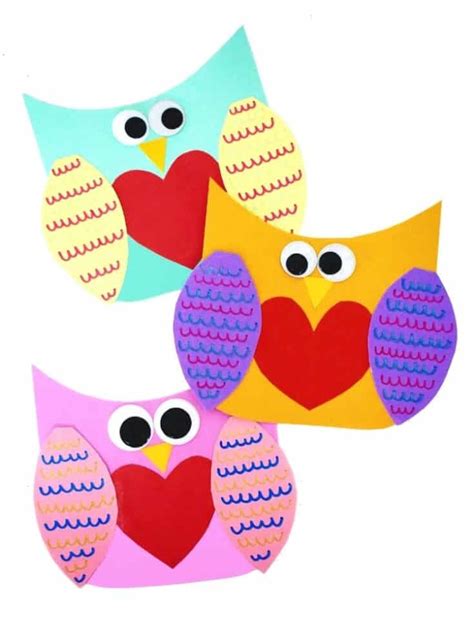 Easy Valentine Owl Craft For Preschoolers Journey To Sahm