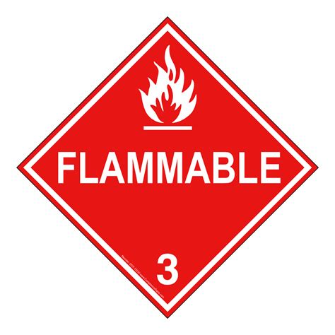 Dot Flammable 3 Sign Dot 13230 Hazardous Loads