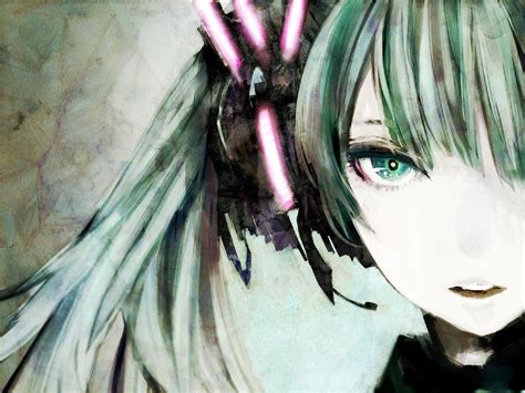 Eq for yowu hatsune miku cat ear headphones. headphones, Vocaloid, Hatsune, Miku, Long, Hair, Green ...