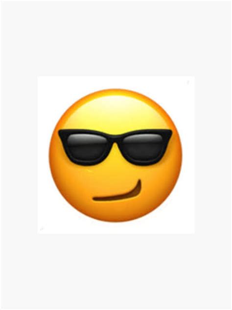 Sunglasses Smirk Emoji Sticker For Sale By Jjpart Redbubble