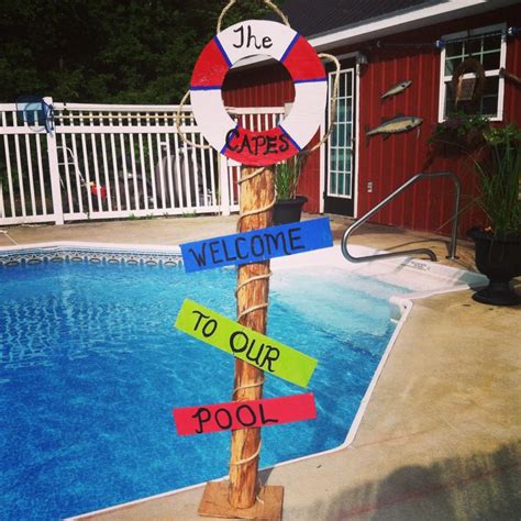 And we assembled some of backyard pool ideas to help you. Pool welcome sign | Outdoor fun | Pinterest