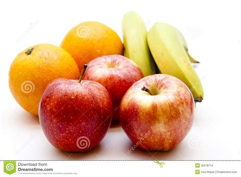 Apples And Orange With Bananas Stock Photo Image Of Food Fruit 35278714