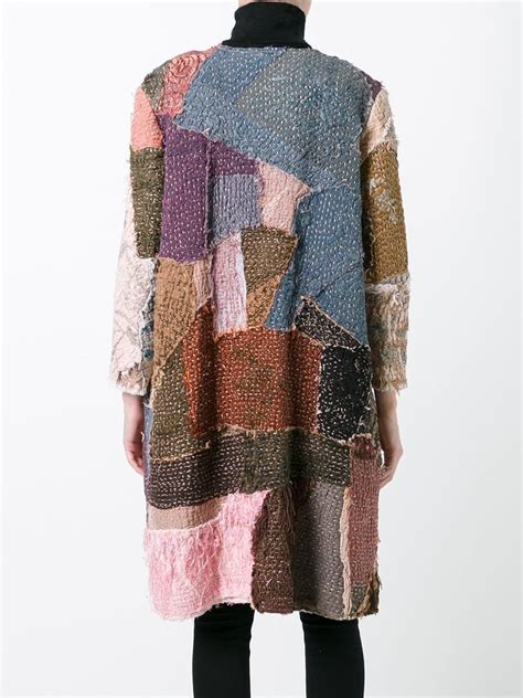 By Walid Hand Dyed Patchwork Coat Patchwork Clothes Patchwork Scarf Boro Stitching By Walid