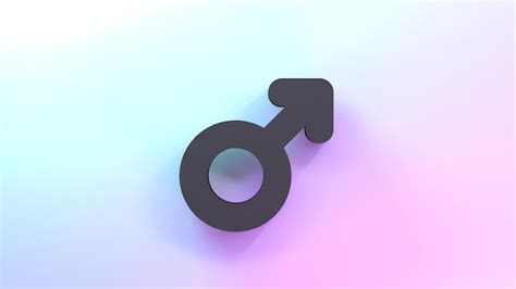 premium photo male gender sign 3d render illustration