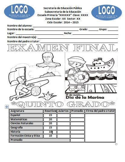 Examen trimestral 5° grado les comparto el siguiente examen trimestral para quinto grado escolar. Examen final para el quinto grado del ciclo escolar 2014 ...