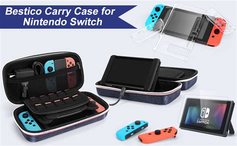 Bestico Carry Case Compatible With Nintendo Switch 3 In 1 Protective