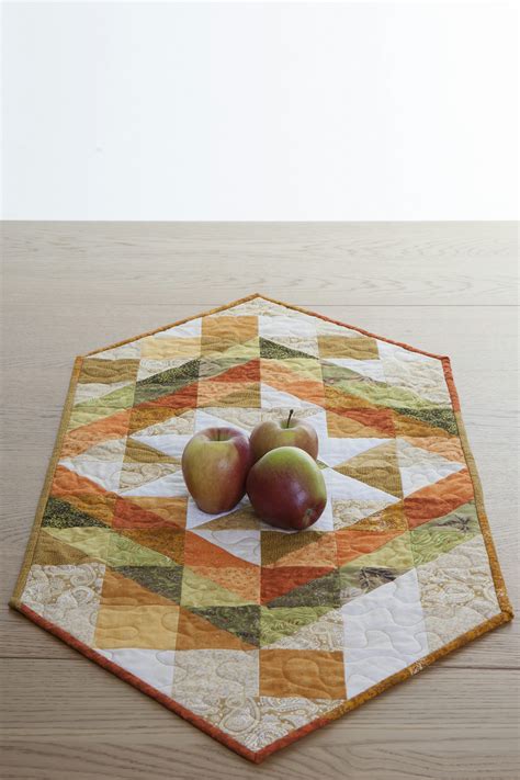 Quilted Patchwork Table Runner In Autumnal Colours Folksy