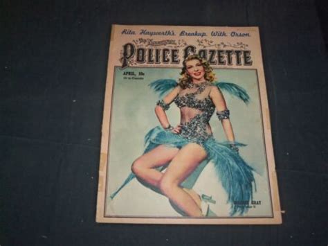 1946 April The National Police Gazette Magazine Rita Hayworth Orson B 5922 Ebay