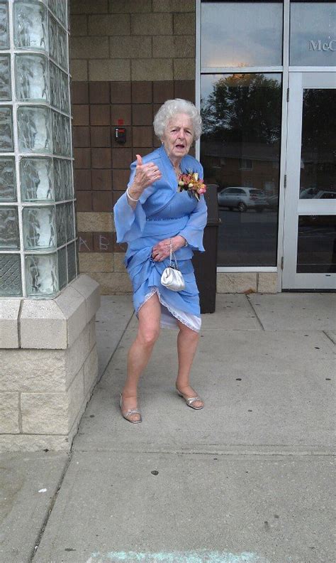 Granny Hitching A Ride Isnt She Awesome Old Women Dresses To