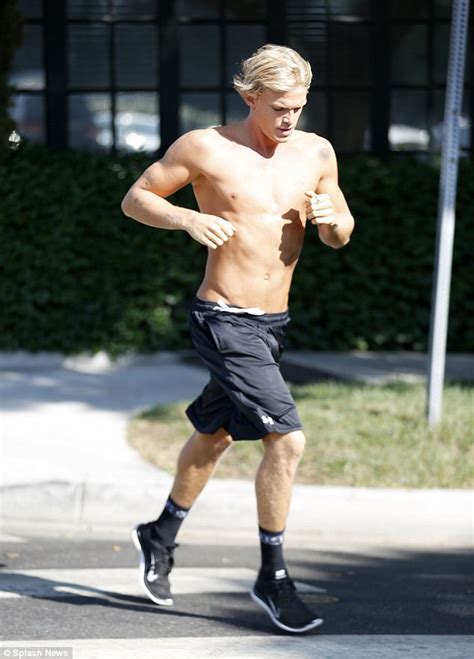 Shirtless Singer Cody Simpson Shows Off Buff Bod On Run Daily Mail Online