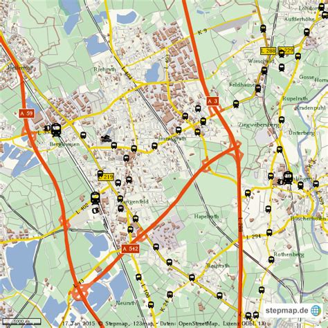 StepMap - Langenfeld und Umgebung - Landkarte für Welt