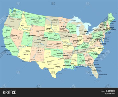 Imagen Y Foto Mapa De Estados Prueba Gratis Bigstock