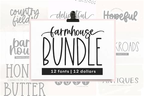 Farmhouse Font Bundle Fonts For Crafters Cricut Fonts Etsy