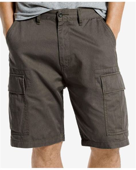 levi s cotton carrier loose fit cargo shorts in natural for men save 38 lyst