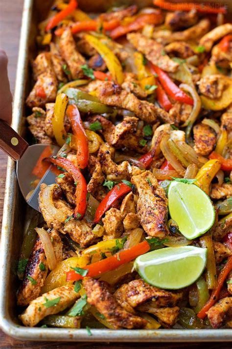 These Easy Flavorful Sheet Pan Chicken Fajitas Are Sure To Become A Favorite They Re Oven