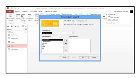 How To Use The Simply Query Wizard In Microsoft Access 2013