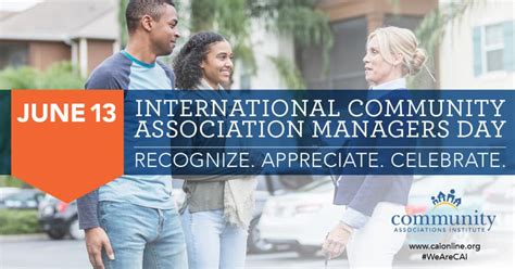 Happy International Community Association Manager Day