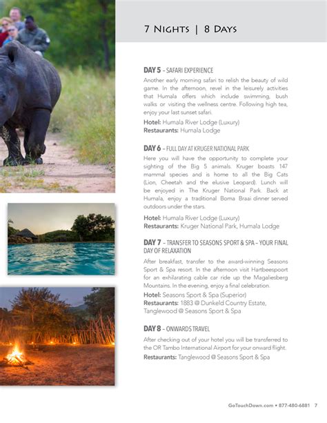 Cape Town And Safari Brochure