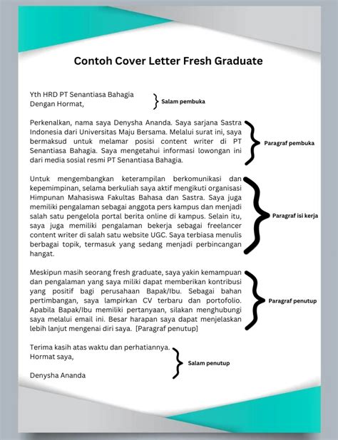 Contoh Cover Letter Untuk Lamaran Kerja Yang Berkesan Atma