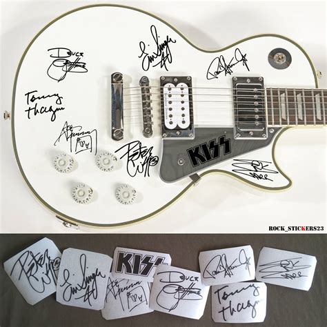 Kiss Autographs Stickers Paul Stanley Gene Simmons Eric Etsy