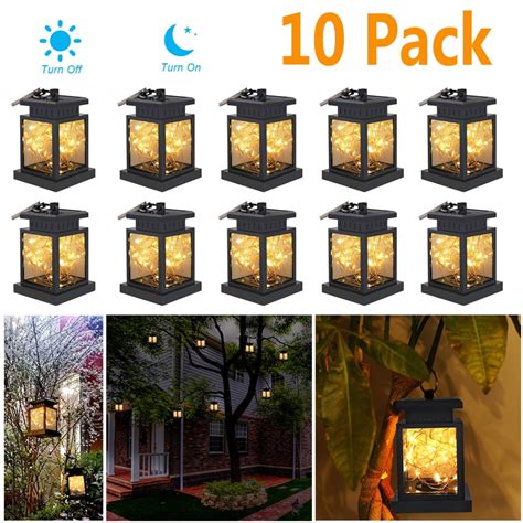 （1~10 Pack）solar Lights Outdoor Hanging Solar Lantern Solar Garden Lights For Patio Landscape