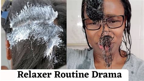 Relaxers How I Relax My Hair At Home Relaxed Hair Care Youtube