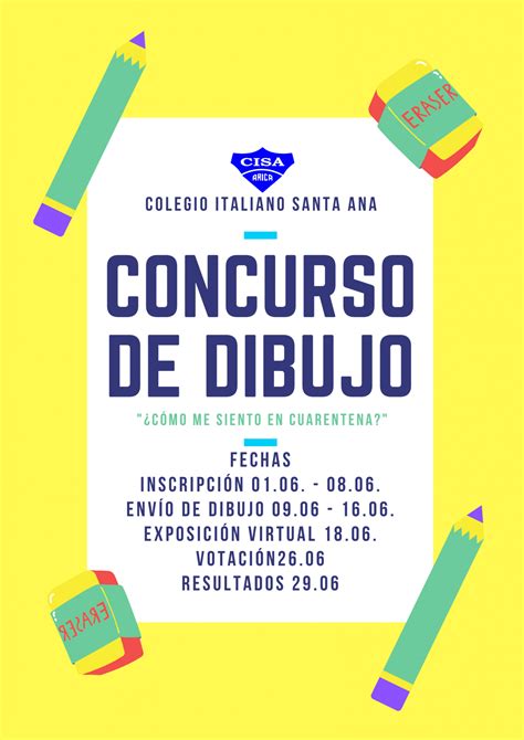 Invitación Concurso De Dibujo Colegio Italiano Santa Ana