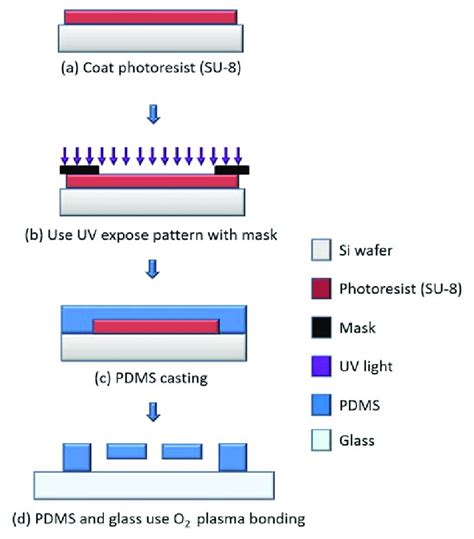 A Schematic Diagram Of The Microfluidic Device Fabrication Process