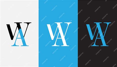 Premium Vector Initial Letter Wa Logo Design Creative Modern Symbol