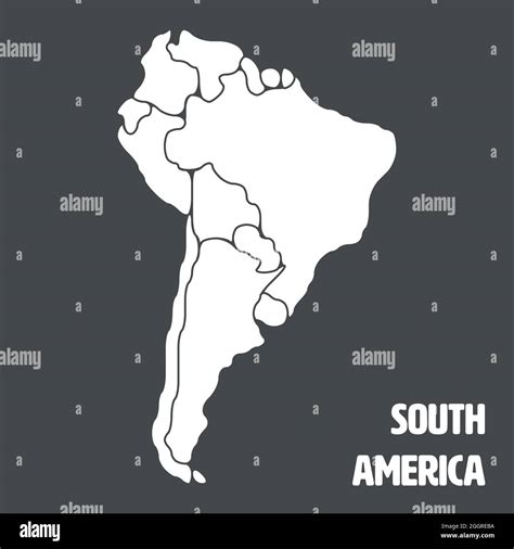 Mapa Esquemático Simplificado De América Del Sur Mapa Político De