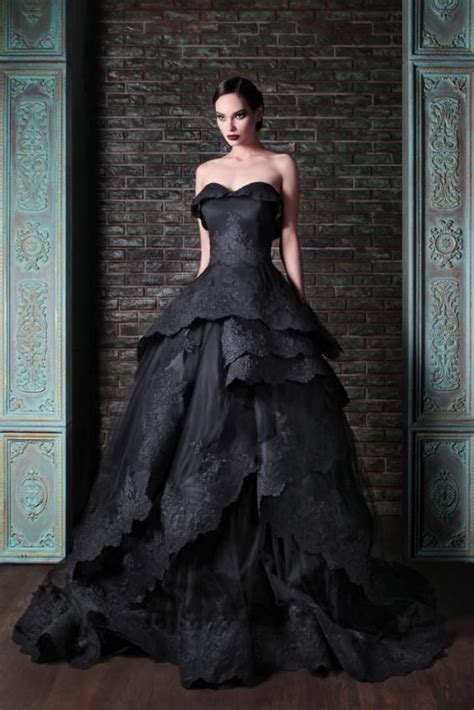 Pin By Black Tie Wedding Invitations On Black Black Wedding Dresses