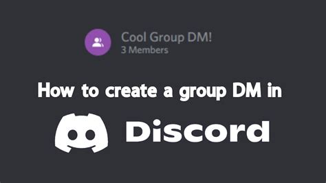 How To Create A Group Dm In Discord Pc Youtube
