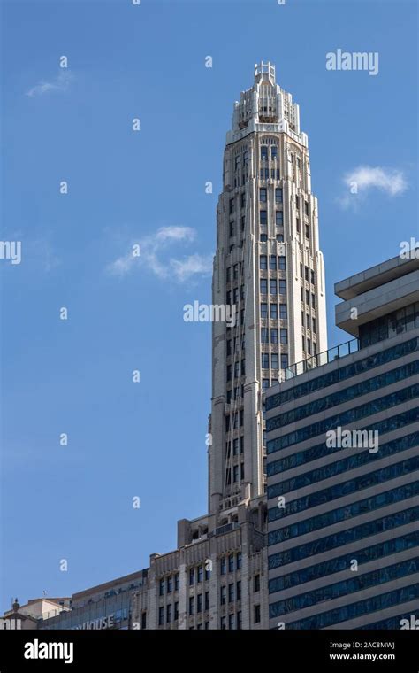 Mather Tower Chicago Illinois Usa Stock Photo Alamy
