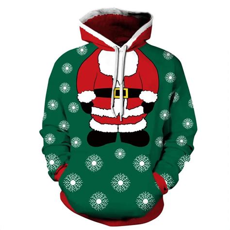 Buy Christmas Hoodies Costumes Casual Loose Long Sleeve Men Woman Hoodie 3d