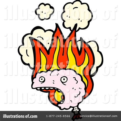 Burning Brain Clipart 1206536 Illustration By Lineartestpilot