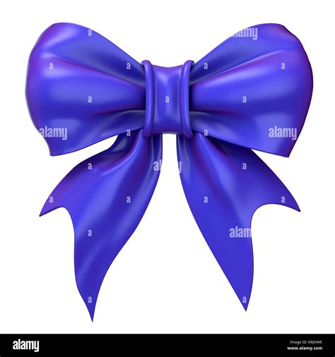 Blue Violet Glossy Ribbon Bow 3d Stock Photo Alamy