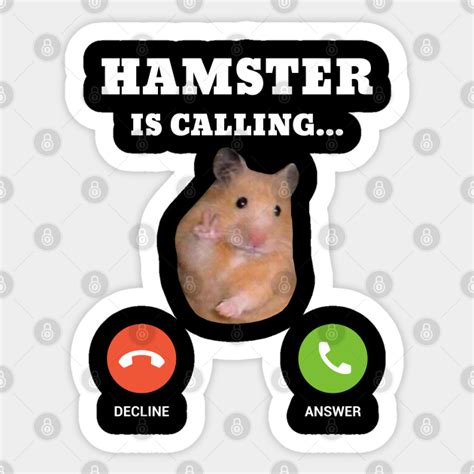 Hamster Meme Is Calling Hamster Meme Is Calling Sticker Teepublic