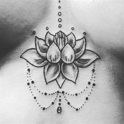 Stunning Lotus Flower Sternum Tattoo Meaning Ideas