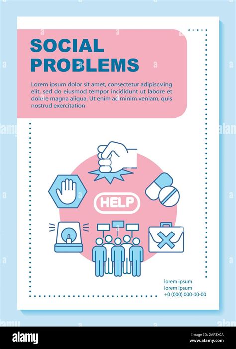 Social Issues Problems Poster Template Layout Violence Harassment