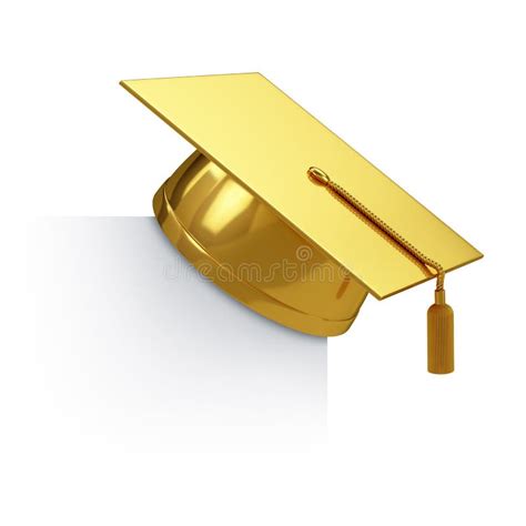 Graduation Cap Diploma Gold Background