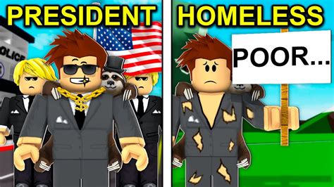 President To Homeless In Roblox Brookhaven Youtube