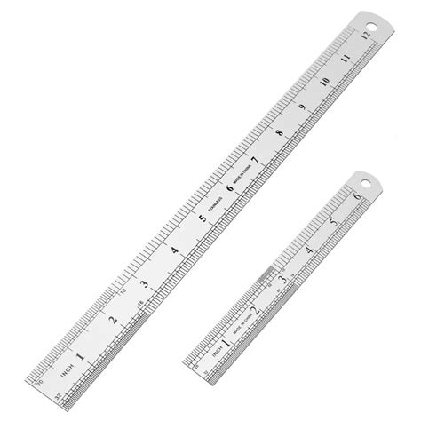 Stainless Steel Ruler 12 Inch 6 Inch Metal Rulers