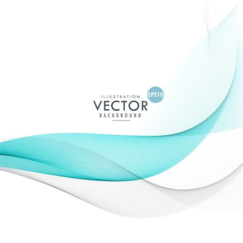 Abstract Elegant Blue Wave Background Vector Free Download
